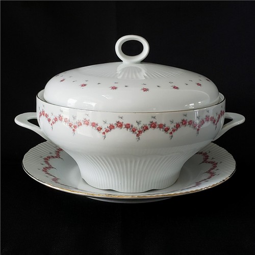 Vintage soup tureen with - vintage,